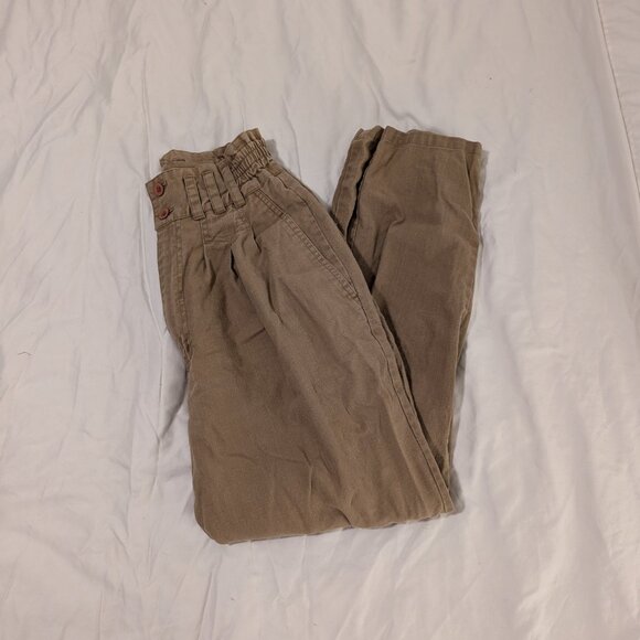 Gitano Brown Cinched Waist Pants - Picture 1 of 9